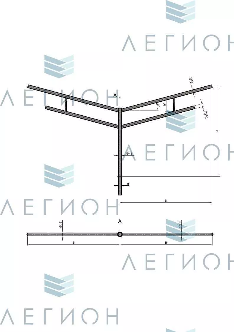 К38-1,5-2,5-1-1 кронштейн однорожковый